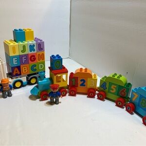 Lego Duplo combination number train & alphabet truck figures no box